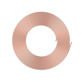 Aopin Red Copper Cooling Pipe ID 4mm / 4/25" x OD 5mm / 1/5" Hollow Copper Pipe - 4m / 13.12ft / 157" Length for Refrigerator Capillary Tubes Cooling Systems
