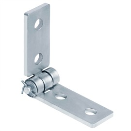 heneng 4 Pcs 4 Holes Adjustable Hinge for 1-5/8" Strut Channel, Hinge Fitting, 1/4" (6mm) Thick