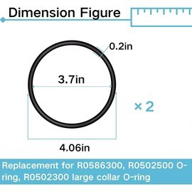R0586300 Large VITON Collar O-Rings Good Seal, No Leaks Replacement for The Zodiac Nature 2 Fusion, Inground, Vision Aboveground, Fusion Soft, Vision Pro Above Ground