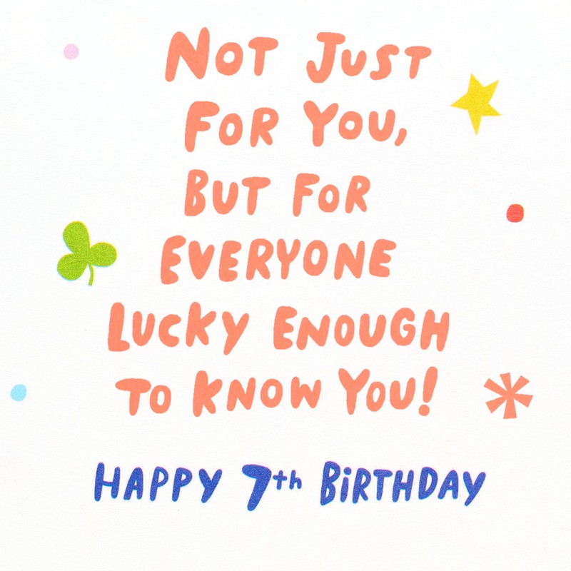 American Greetings 7th Birthday Card (Lucky to Know You)
