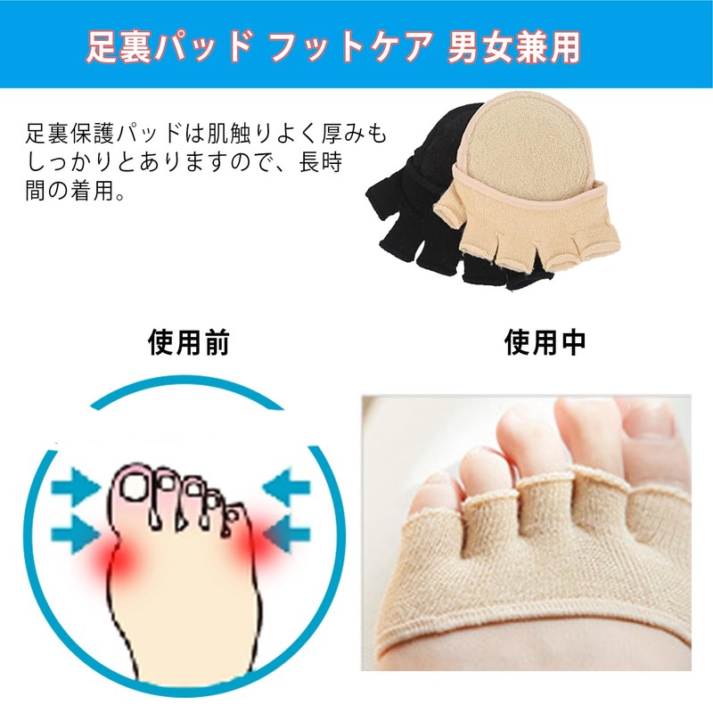 足裏保護パッド 足裏クッション 足裏サポート 足裏パッド フットケア 男女兼用