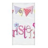 Unique Party 52033 - Plastic Pink Bunting Christening Tablecloth, 7ft