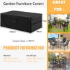 Kovshuiwe Rattan Garden Furniture Cover for Patio Furniture, Patio Table,
