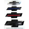 EverPartStore 2015-2020 Suburban Tahoe, Black/Chrome Flag Metal Overlay Emblem Front