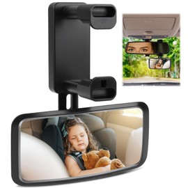 360° Drehbarer Baby Autospiegel, Mit Gefederten Clips Spiegel Auto Baby Rückbank Für Maximale Weite Sicht Und Sichere überwachung