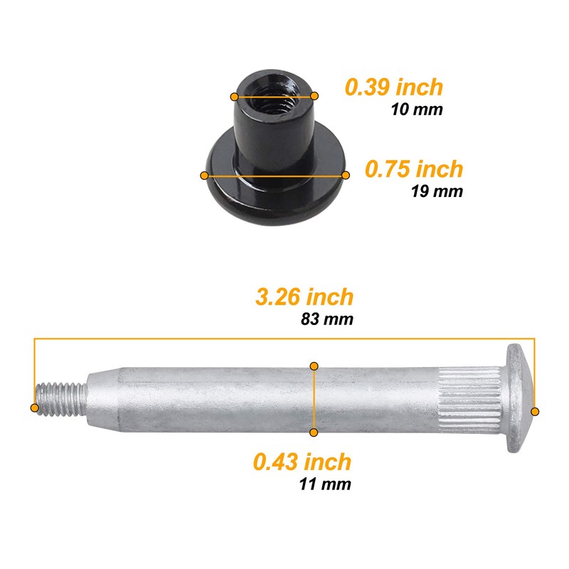 NDRUSH Door Hinge Pin Repair Kits Door Hinge Nuts Anti-Rust