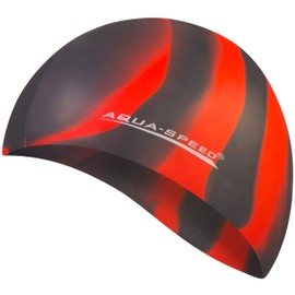 Aqua Speed Swimming Cap for Men, Bathing Cap Multi-Coloured with Storage Bag