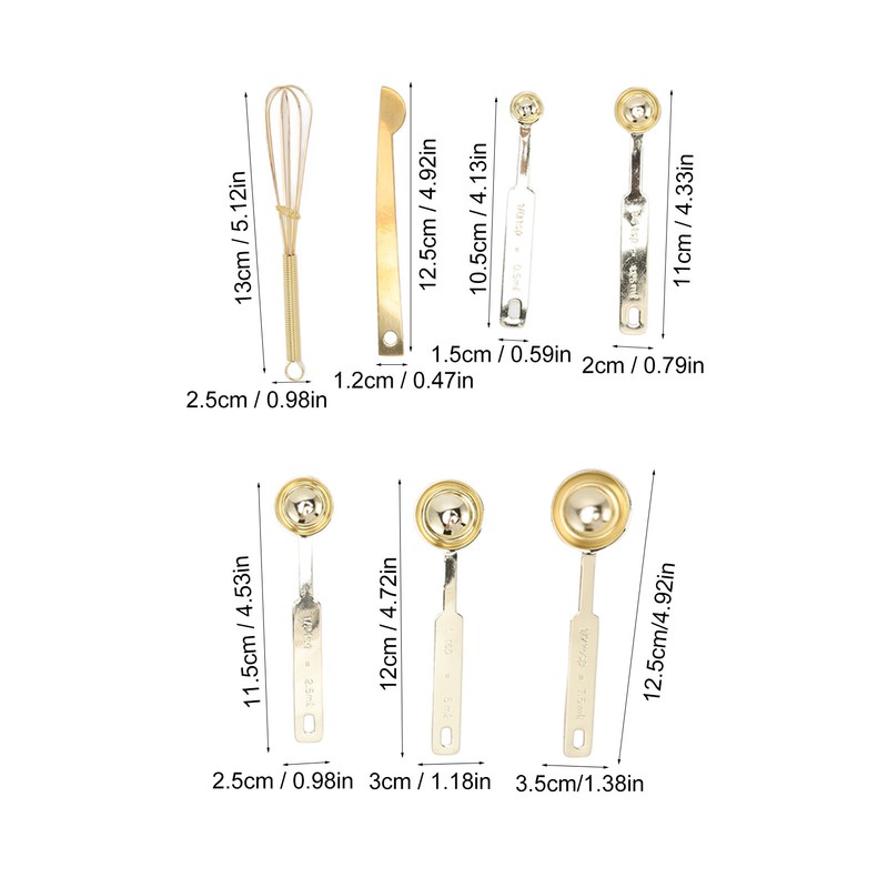 Measuring Spoons 7 in 1 Stainless Steel Stackable Design Multifunction