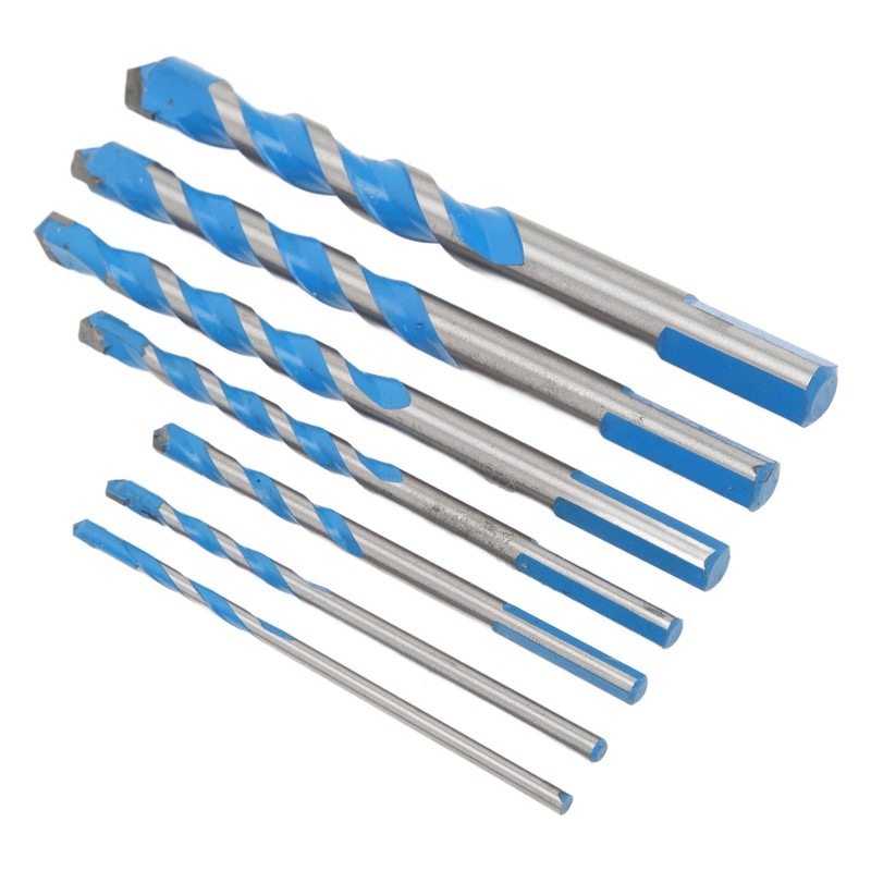 7PCS Carbide Drill Bits Straight Shank Spiral Drilling Bit Set