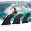 Zerone Fibreglass Surfboard Fins, Fin Thruster Set Nylon Plastic Surfboard