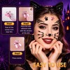 4Pcs Crystal Cat Face Gems Stickers, Halloween Cat Print Gem