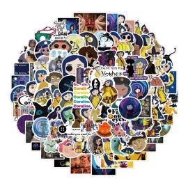 Coraline 50 Calcomanias Stickers Película Contra Agua