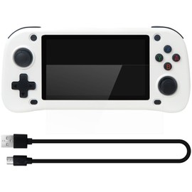 Retro Handheld Game Console with 15000+ Games, HD Gaming Controller, Built-in Multiple Emulators for PS1, for N64, 64GB Storage, 4.3-Inch LCD, TV Output, Long Battery Life(White)