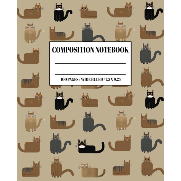 Cat theme notebook |: Wide ruled | 100 pages |