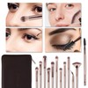 Juego de 12 brochas de maquillaje para ojos, corrector, cejas,