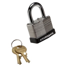 Kryptonite Laminated Steel Key Bike Padlock, Heavy-Duty 44mm Security Lock for Bicycles, Door, Gate, Fence