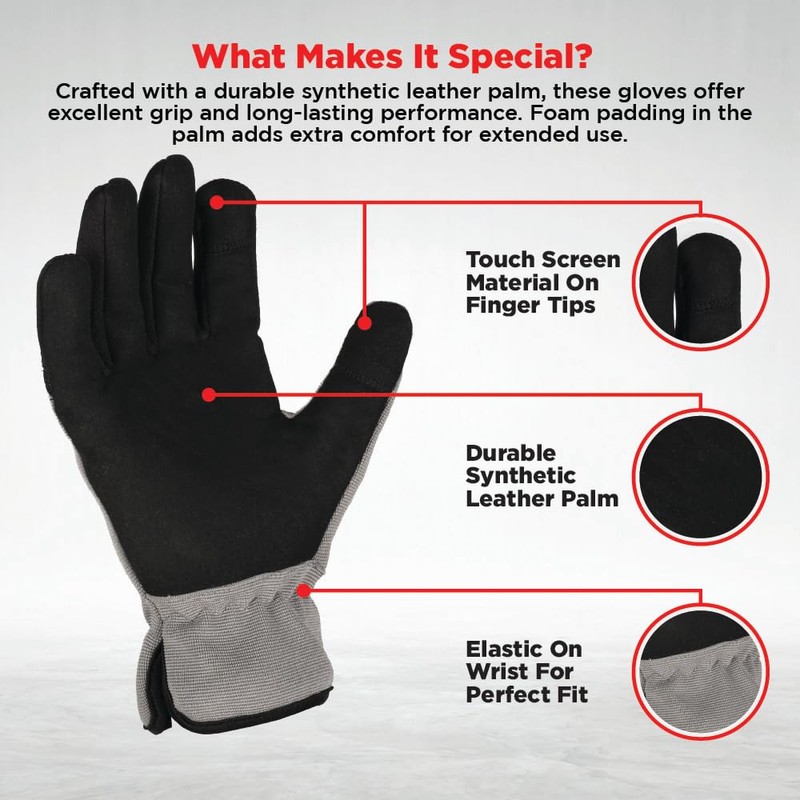 WORK MAXX Thorn-Proof Gardening Gloves – Heavy-Duty Protection for Roses,