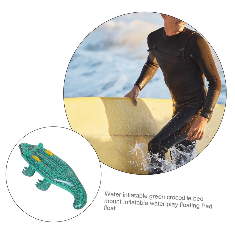 BESPORTBLE Inflatable Alligator Pool Float Versatile Surfboard Fun Quick Inflation