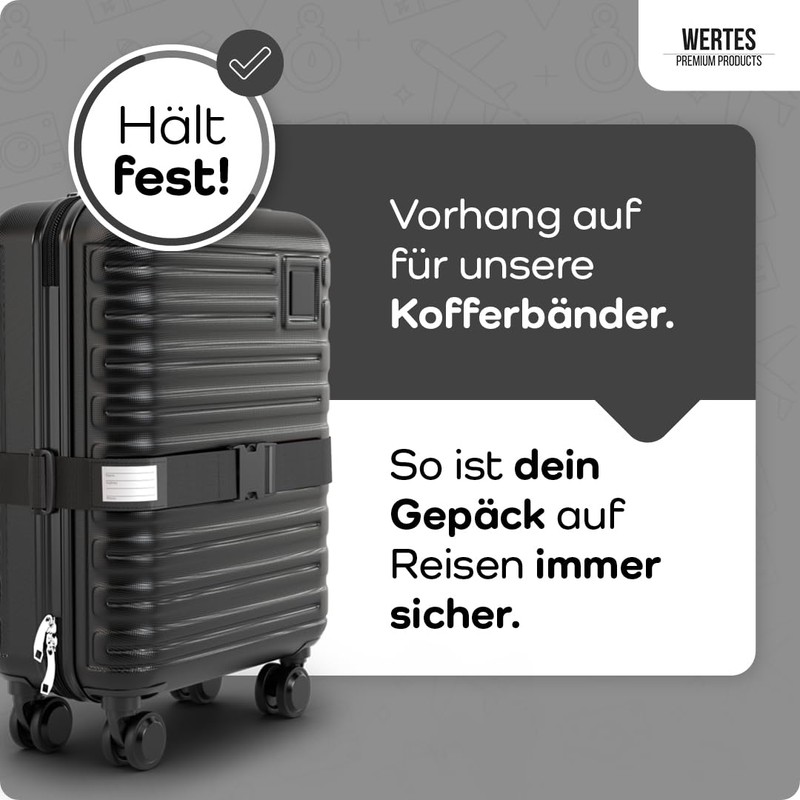 Luggage Strap Set of 2 – Suitcase Straps Safe &