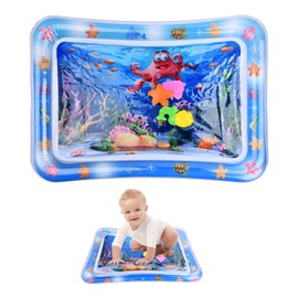 Dokpav Cojín de Agua Inflable para Bebés, Tapete de Agua de 66 * 50cm, Tapetes Inflable de Agua, Alfombrilla de Agua Tummy Time, Juguetes Sensoriales Perfectos para Desarrollo Temprano, Libre de BPA