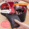Rajjo Vertical Makeup Pouch, Freestanding, Large Capacity, Cosmetics Pouch, Storage,