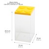 OMADA 1500ml Clear Plastic Brick Candy Container with Coloured Lid