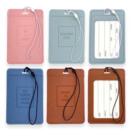 LDS Missionary Gifts for Her, for Him, Missionary Luggage Tags with Quotes, Mission Farewell Gifts (Set of Four/one of each style)