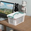 Yuright 6 Quart Clear Plastic Bin with Lid, 2-Pack Latch