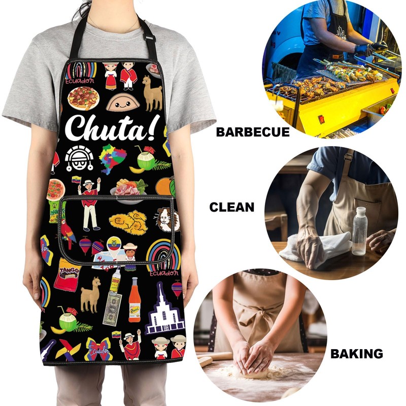 G2TUP Ecuador Kitchen Apron Ecuadorian Chuta Gifts South America Kitchen