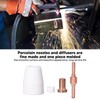 110 Pcs Plasma Torch Accessory Set Porcelain Nozzle Cups Extended