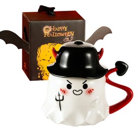 Ghost Ceramic Coffee Cup,Cute Funny Ceramic Ghost Cups | Season Decoration for Friends Birthday School Offices Teens Housewarming Fall Family Boys Party Girls Men Youth