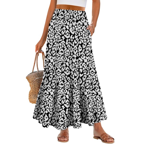 ANRABESS Maxi Skirts for Women 2025 Summer Boho Long Flowy