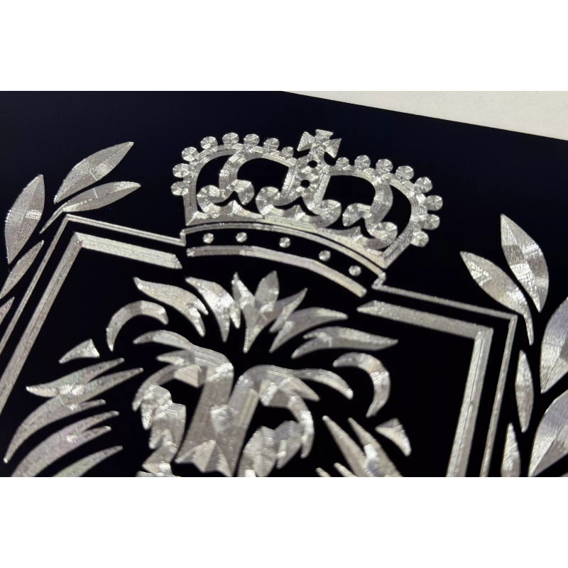 Diamond Etched Products Crown King Lion Car Tag Diamond Etched