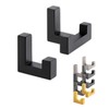 GedoTec® Clothes Hook Set Square Coat Hooks White Coated –