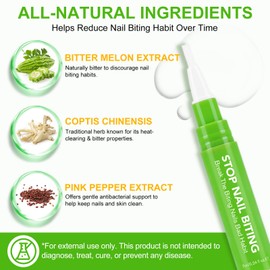 Nail Biting Prevention for Kids, Nail Biting Treatment for Kids - Bitter Taste - Easy and Quickly Stop Habit with Safe Solution