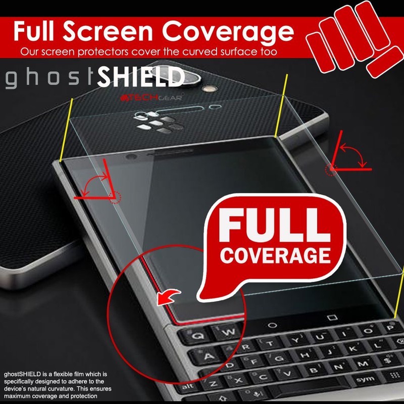 TECHGEAR Screen Protector to fit BlackBerry Key2 [ghostSHIELD Edition] Genuine