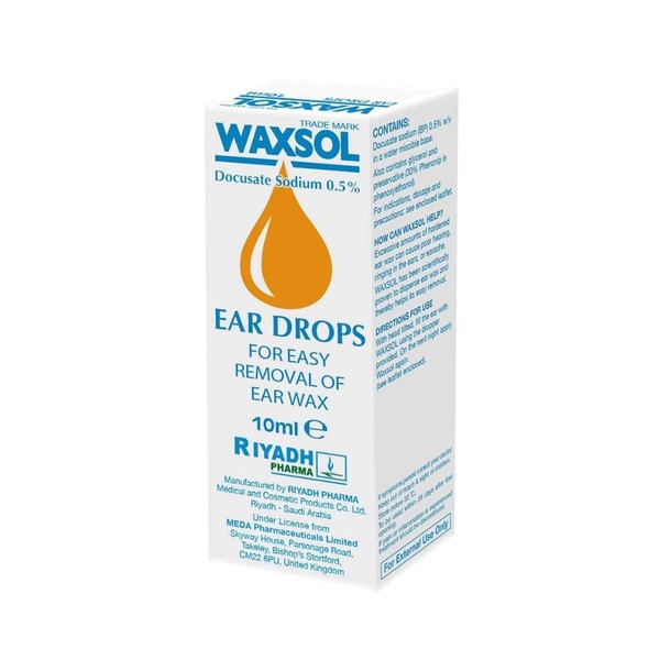 Waxsol Docusate Sodium 0.5% Ear Drops 10 ml