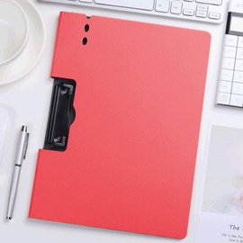 MYUOOT Clipboard Folder, 360 Degree Foldable Binder Clipboard with Pen Holder, File Cover Folder, A4 Punchless Binder with Metal Clip, Foldable File Nursing, Horizontal Clip, 5 Pack,5 Color