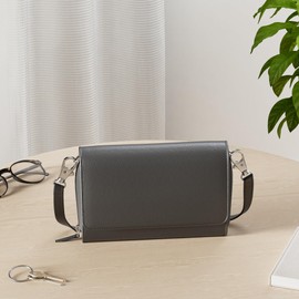 Mundi Anti Theft Slim Compact RFID Crossbody Bag For Women Travel Purse Handbag Wallet Vegan Leather, (Black