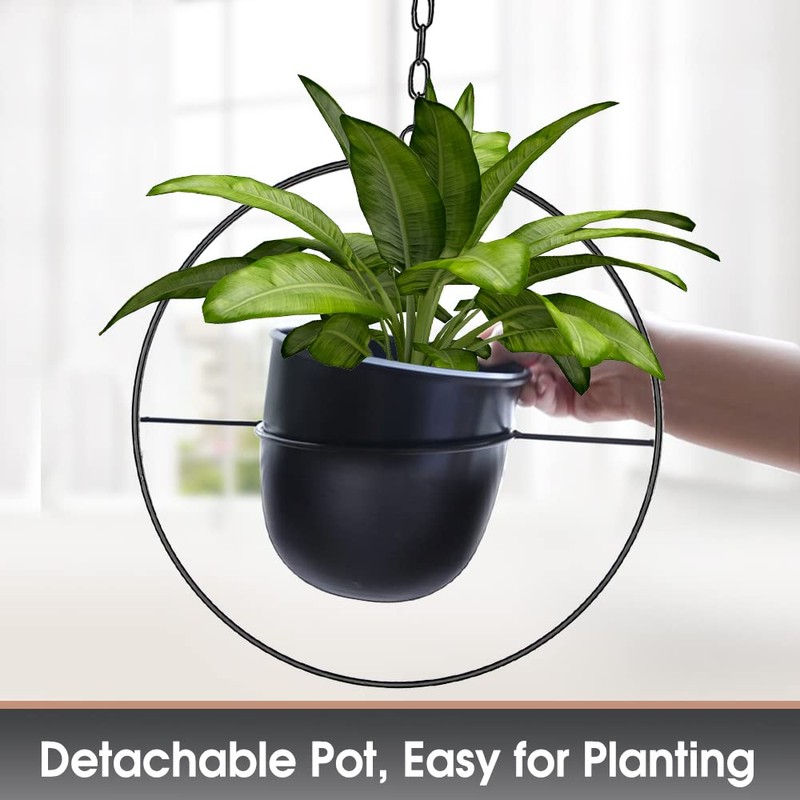 Shineloha 2 Pack Hanging Planters for Indoor Plants with 5.5"