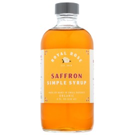 ROYAL ROSE Organic Simple Saffron Syrup, 8 FZ