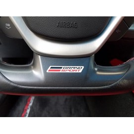 Grand Sport Steering Wheel Decal Sticker for Corvette C7 - Red and Black