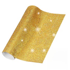 PATIKIL Bling Crystal Rhinestone Sheet, 9.4"x7.9", Gold Yellow