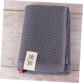 Baluue 3pcs Cotton Waffle Weave Towel Ultra Absorbent Grey Face Cloth for Home Gym and Spa Use Lightweight and Soft Cleaning Towel Multi-purpose Bath and Hand