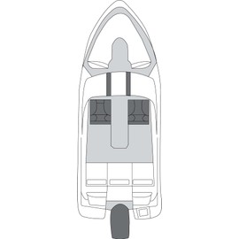 CSR 78010 Flex-Fit Cover for V-Hull Runabouts - 22' to 23', Haze Gray