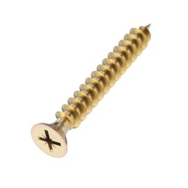 Pozi Wood Screw Countersunk Brass 4.0x25mm Pack of 100
