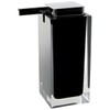 Gedy RA80-14 Rainbow Square Countertop Soap Dispenser, Black