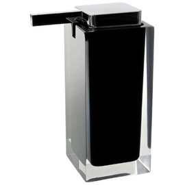 Gedy RA80-14 Rainbow Square Countertop Soap Dispenser, Black