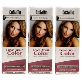 CoSaMo Love Your Color Hair Color 738 Natural Dark Blonde (Pack of 3)