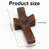 JOAASU Pack of 4 Carved Wooden Cross, Worry Stone Wood,